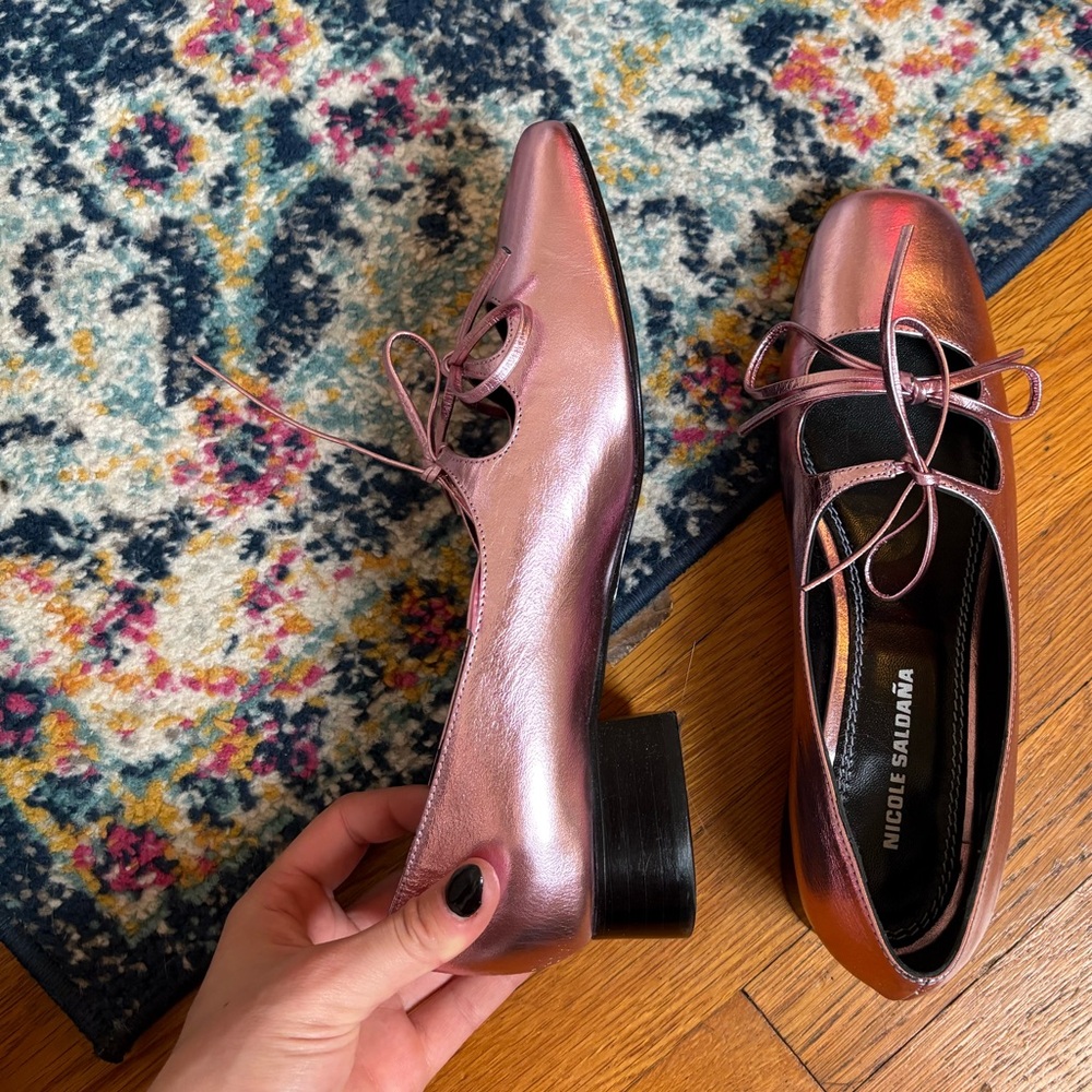 Nicole Saldaña — The Isabel — Iridescent Pink Heels